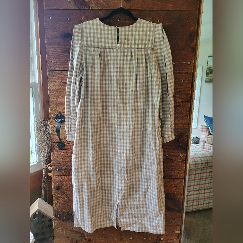 Plaid Long Sleeve Dress - Picture 2 of 4